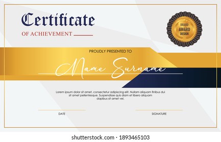Abstract business certificate template. best logo