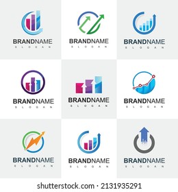 Resumen del paquete de logotipos para gráficos empresariales