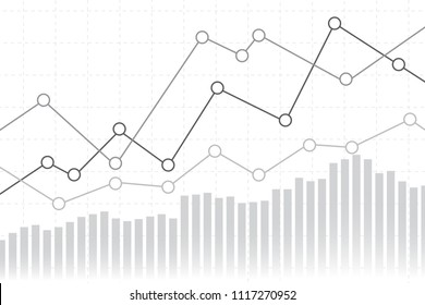 abstract Business chart of stock market, financial chart, investment trading design, Bullish point, Trend of graph. Vector illustration.