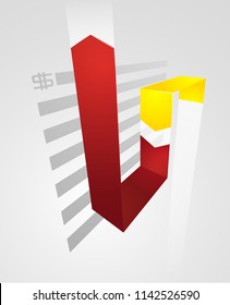Abstract Business chart with uptrend line graph, bar chart and stock numbers in bull market with arrow up and down. Evaluation of investment risks banner. financial markets background, trading pattern