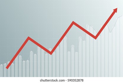 Abstract Business Chart Uptrend Line Graph Stock Vector (Royalty Free ...