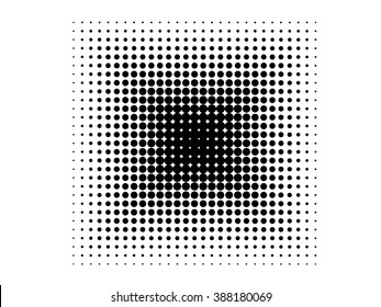 Abstract business circle icon of cube halftone. Corporate vector logo