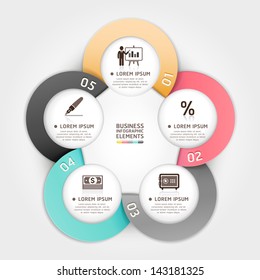 Abstract business circle origami style options banner. Vector illustration. can be used for workflow layout, diagram, number options, step up options, web design, infographics.