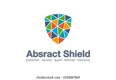 Abstract business company logo. Corporate identity design element. Protection, defense, cyber security, lock logotype idea. Guard, strong shield, safety connection concept. Vector interaction icon