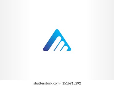 Abstract business company logo. Corporate identity design element. Triangle shape logo design.