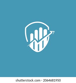 Abstract business company logo. Corporate identity design element. Technology, market, bank logotype idea. Connected arrow up, growth, progress integrate and success concept. Vector interaction icon