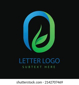 abstract business company logo design, gradient o letter logo template