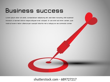 abstract business concept : dart red to goal center. use for web design or presentation business background