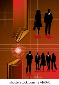 Un concepto de negocios abstracto con el futuro a fuzarse