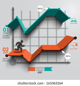 abstract business concept / man running up on the schedule data