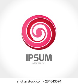Abstract business concept round icon logotype.
