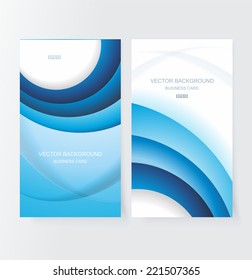 Abstract business cool blue banner set, vector 