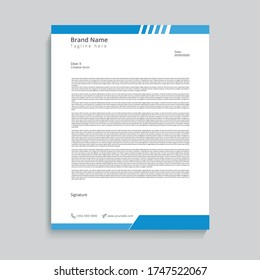 abstract business corporate letterhead design with template 