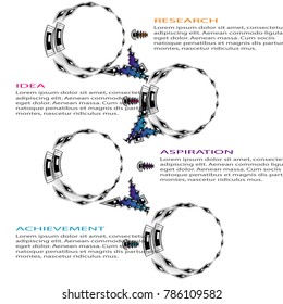 Abstract business data infographic visualization chart element vector