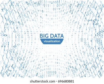 Abstract business data visualization. Futuristic information transfer concept. Visual data complexity. Futuristic infographic vector illustration.