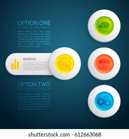 Abstract business design concept background with colorful elements and text field flat vector illustration