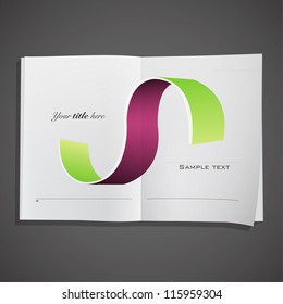 Abstract business design inside a book. Vector design.