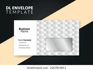Abstract Business DL Envelope template. Vector business abstract design.