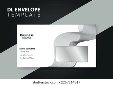 Abstract Business DL Envelope template. Vector business abstract design.
