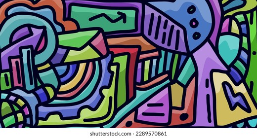 abstract business finance doodle art background. vector illustration.