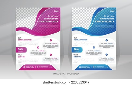 Abstract Business flyer, Brochure design, cover modern layout, annual report, proposal, poster in colorful A4 for multipurpose