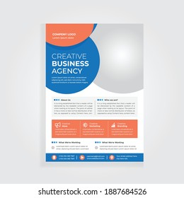 Abstract business flyer Creative content company business flyer template 