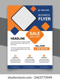 Folleto Abstractas de negocios. Diseño Corporativa Creativo Del Volante De Negocios Conjunto Con Colores Azul Marino. Marketing, Propuesta De Negocio, Promoción, Publicidad, Publicación, Portada. Publicidad en redes sociales