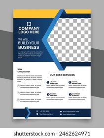 Abstract Business Flyer Design, Modern Corporate Business Flyer Template, Professional And Corporate Business Flyer Template