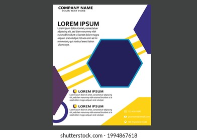 Abstract Business flyer design template with proper color mixed. Business flyer concept for design.