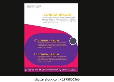 Abstract Business flyer design template with proper color mixed. Business flyer concept for design.
