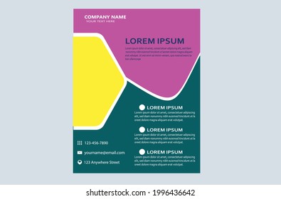 Abstract Business flyer design template with proper color mixed. Business flyer concept for design.