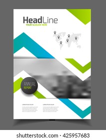 Abstract business Flyer design vector template in A4 size. 