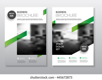 Abstract business Flyer design vector template in A4 size. Document or book cover. Annual report with photo and text. Simple style brochure.