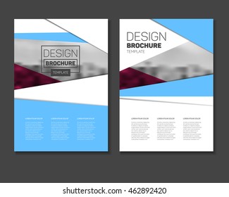 Abstract business Flyer design vector template in A4 size. Document or book cover. Annual report with photo and text. Simple style brochure.