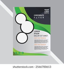 Abstract business flyer with flat design