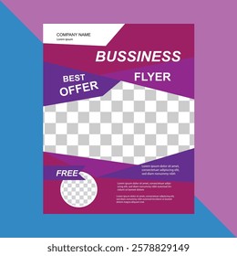 Abstract Business flyer template design