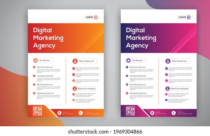 Abstract business flyer template, modern and creative poster design,