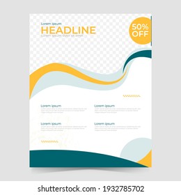 abstract business flyer template with photo