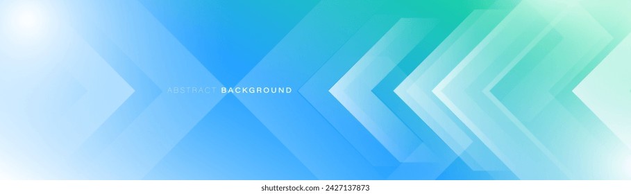 Abstract business futuristic technology background. Abstract arrow and triangle with a white and clean horizontal banner. Vector