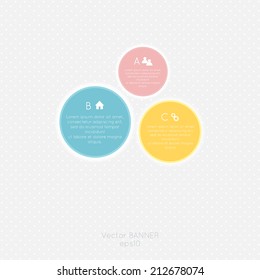 Abstract business geometrical design with paper circles
