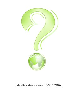 Abstract business globe design - environment concept with green globe against white background