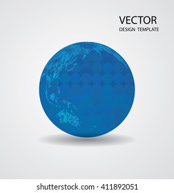 Abstract Business Globe Design. Vector Illustration.