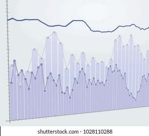 Abstract business graph. vector illustration