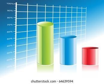 abstract business growth background, vector illustration