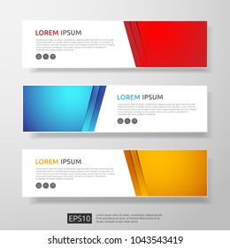 abstract business header or banner template set with geometric shapes. vector illustration