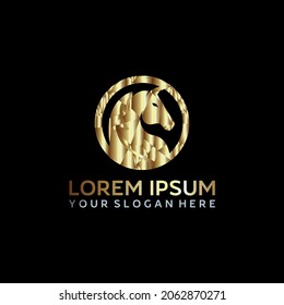 abstract business horse logo design vector