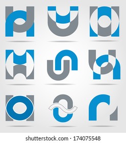 Abstract business icon collection for creative design