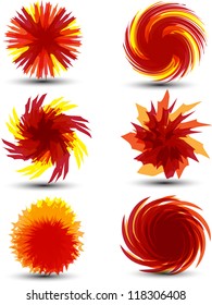 abstract business icon set