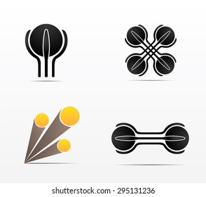 Abstract business icon set