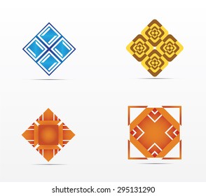 Abstract business icon set